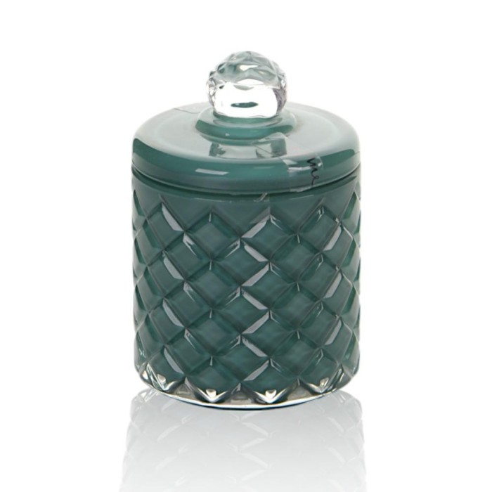 CANDELA IN VETRO VERDE 8.5X13C